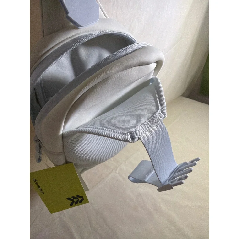 White Neoprene Sling Backpack Crossbody Bag Active Sport